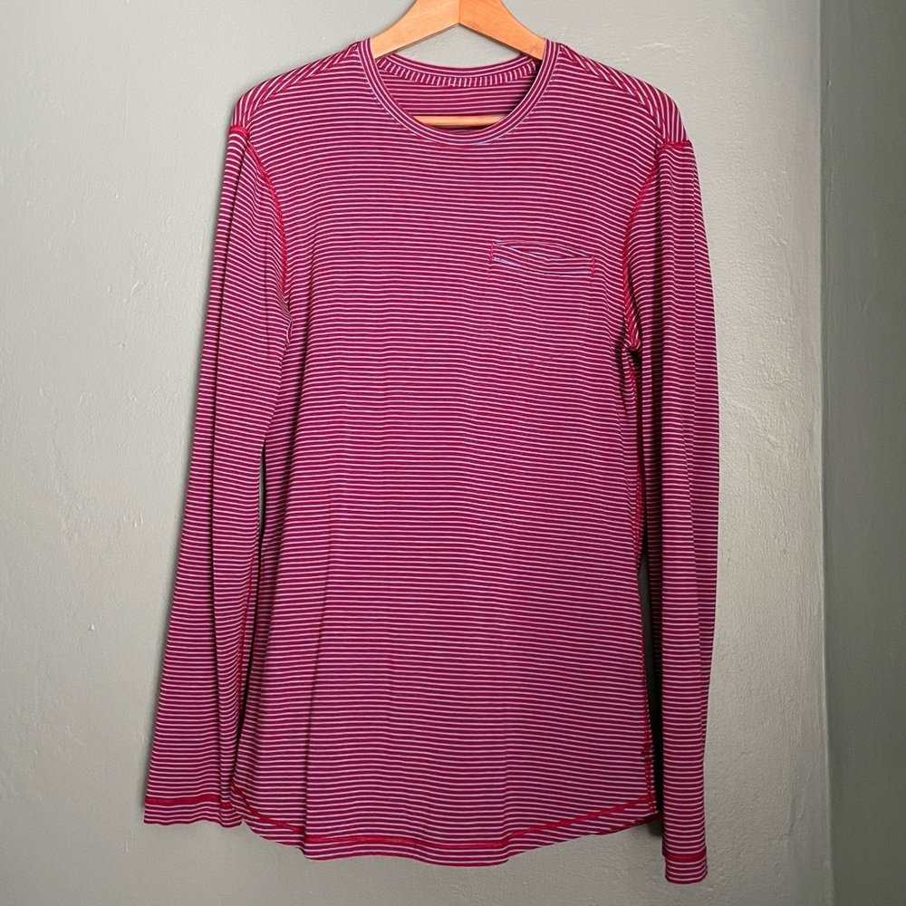lululemon Stripped Long Sleeve with Pocket Shirt
